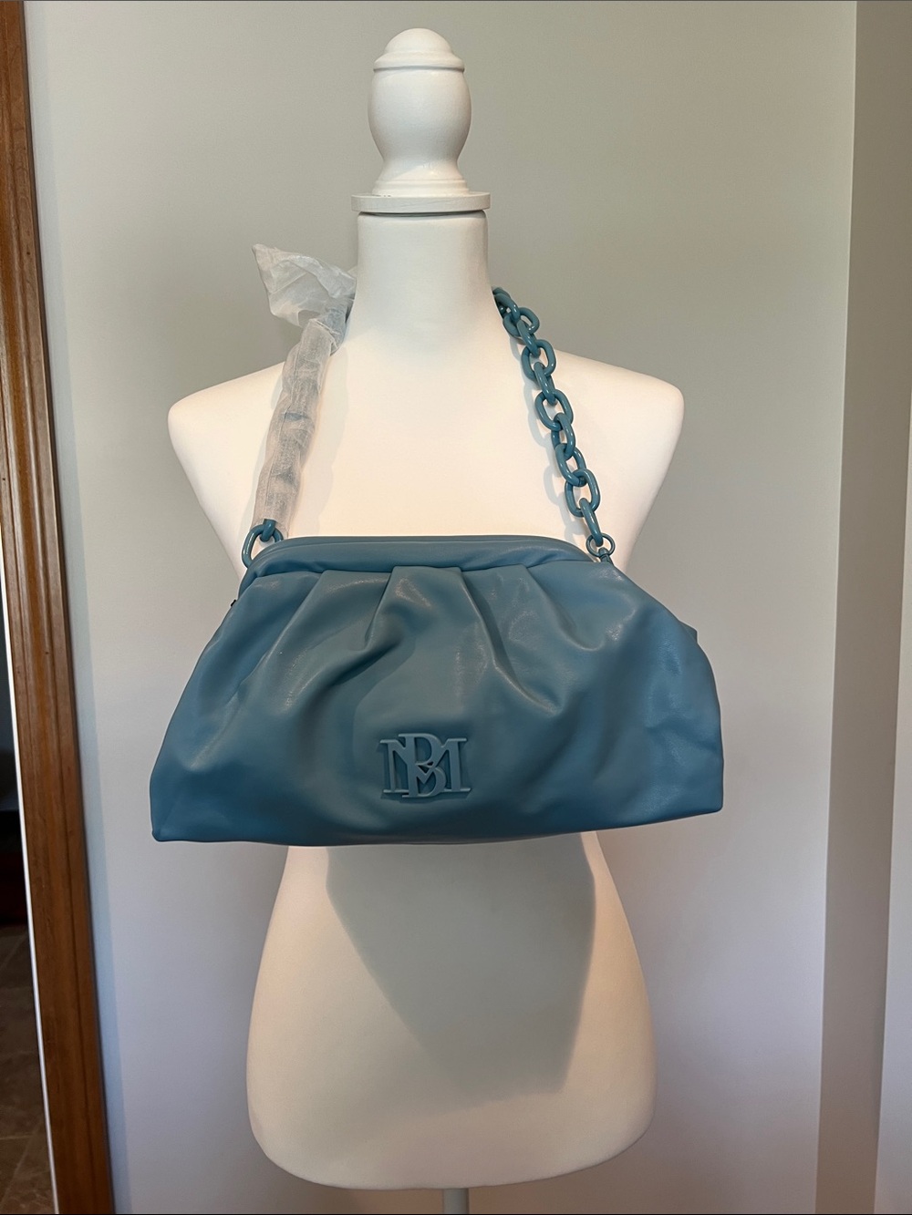 Blue Badgley Mischa Chain-Handle Shoulder Bag